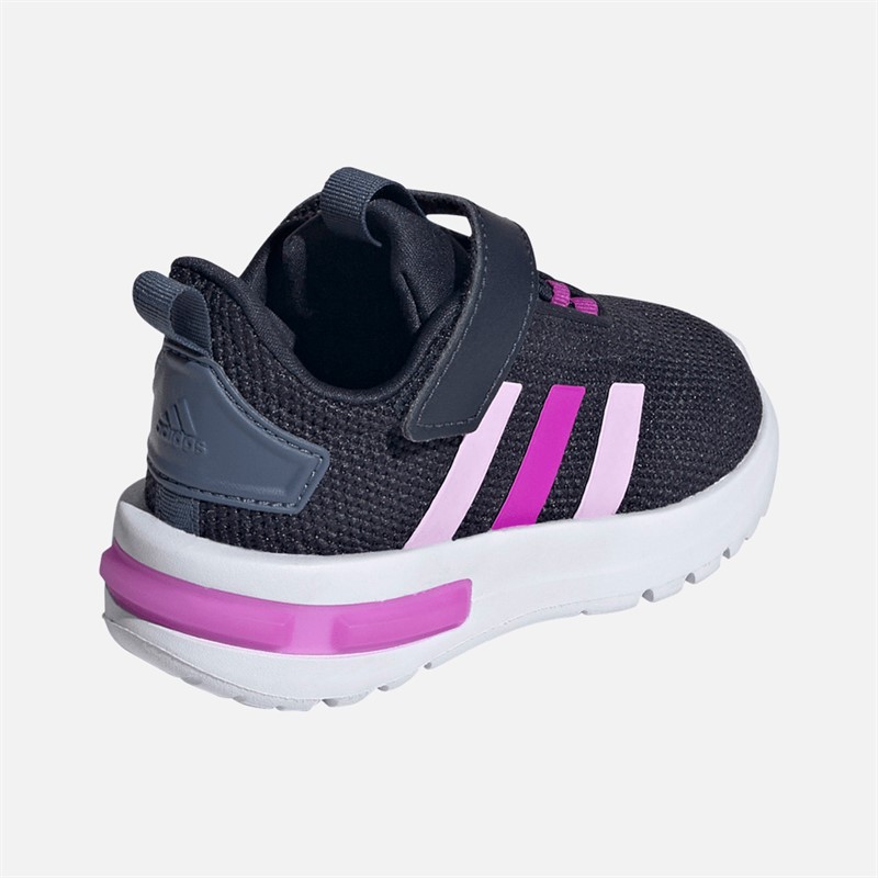 adidas Infant Girls Racer Tr23 Elastic Laces Trainers Legend Ink/Bliss Lilac/Flash Pink
