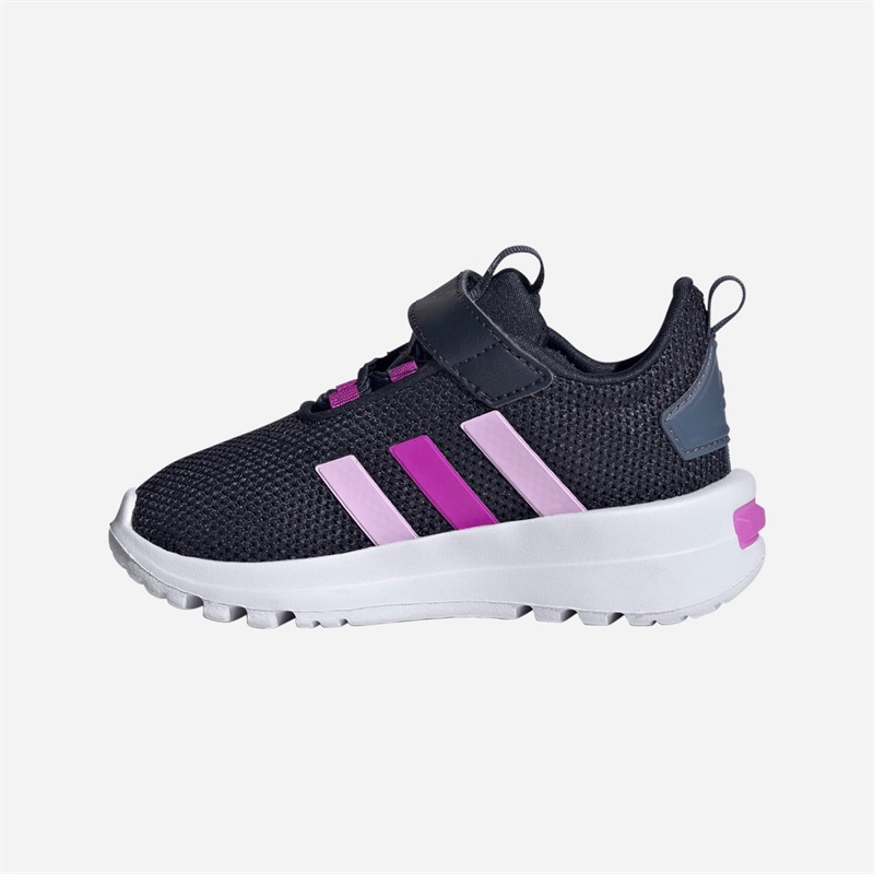 adidas Infant Girls Racer Tr23 Elastic Laces Trainers Legend Ink/Bliss Lilac/Flash Pink