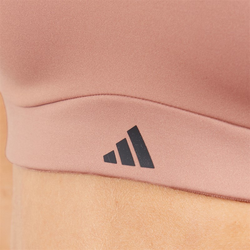 adidas Womens TLRD Impact Luxe Training High Support Bra Warm Clay