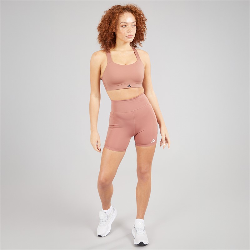 adidas Womens TLRD Impact Luxe Training High Support Bra Warm Clay