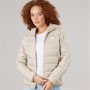 adidas Womens Essentials Light Down Insulated Hooded Jacket Wonder Beige