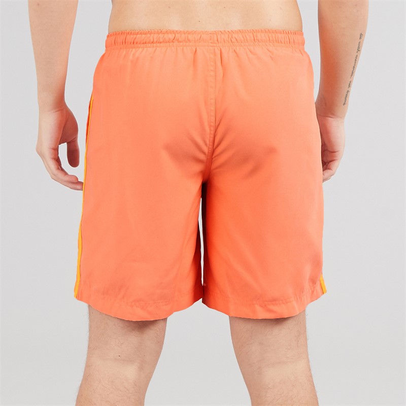 adidas Mens Adicolor 3-Stripes Eight Inch Swim Shorts Semi Coral