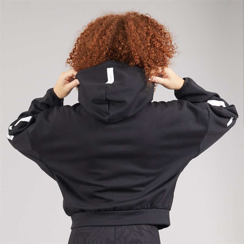 adidas Womens Z.N.E. Full Zip Hoodie Black/White