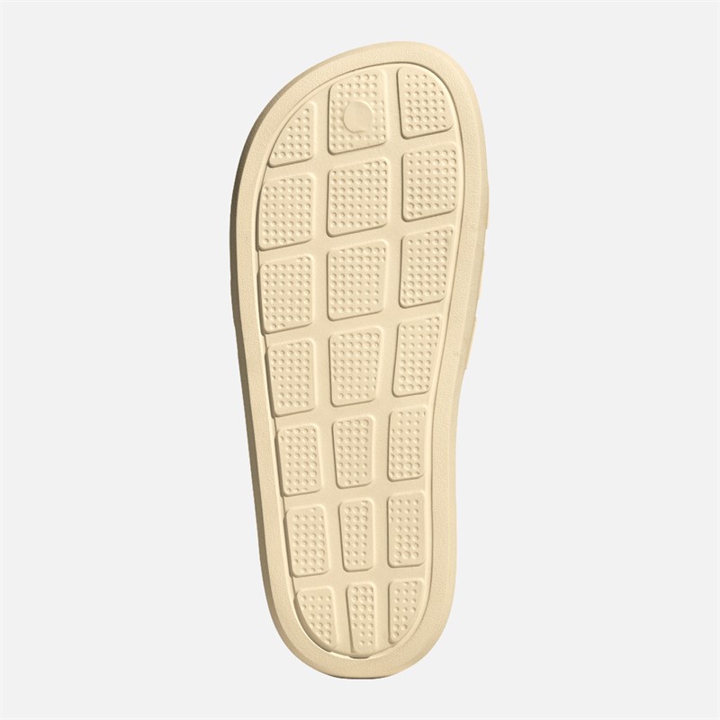 adidas Mens Adilette Flow Sliders Warm Vanilla
