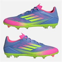 adidas Mens F50 League FG/MG Firm/Multi Ground Football Boots Blue Fusion/Lucid Lemon/Lucid Pink
