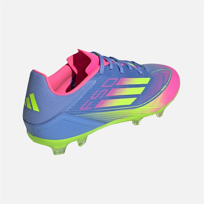 adidas Mens F50 League FG/MG Firm/Multi Ground Football Boots Blue Fusion/Lucid Lemon/Lucid Pink