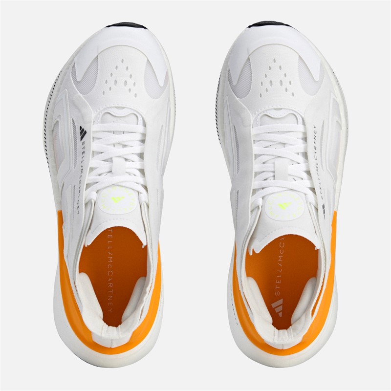 adidas Womens Stella McCartney Ultraboost 5 Neutral Running Trainers Cloud White/Semi Solar Slime/Eqt Yellow