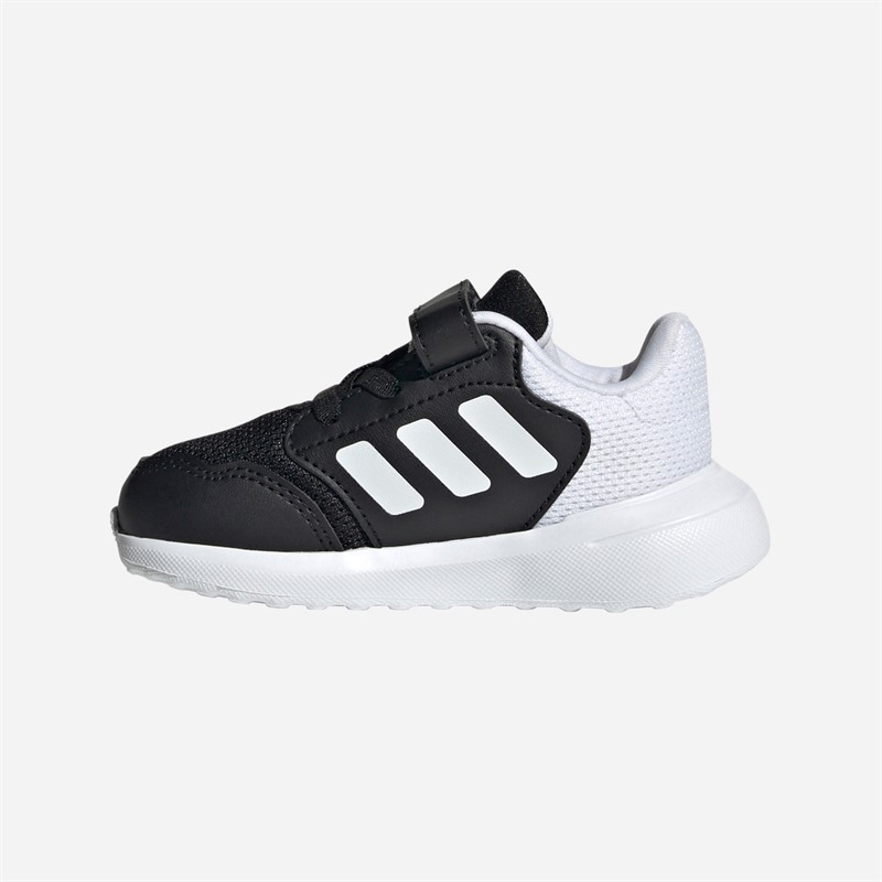 adidas Infant Tensaur Run 3.0 Elastic Laces Trainers Core Black/Cloud White
