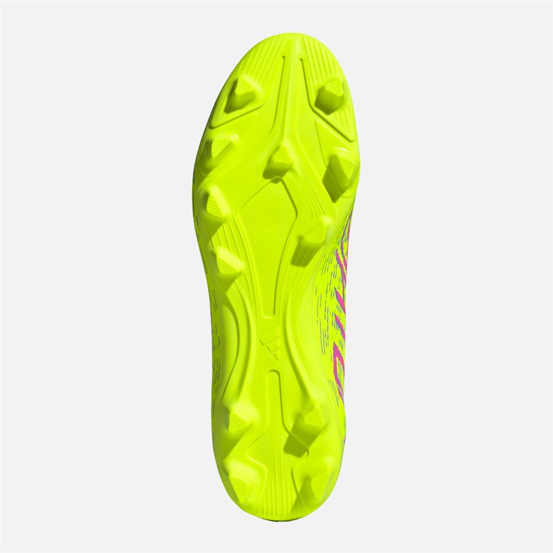 adidas Mens Predator Club FG/MG Firm/Multi Ground Football Boots Lucid Lemon/Blue Fusion/Lucid Pink