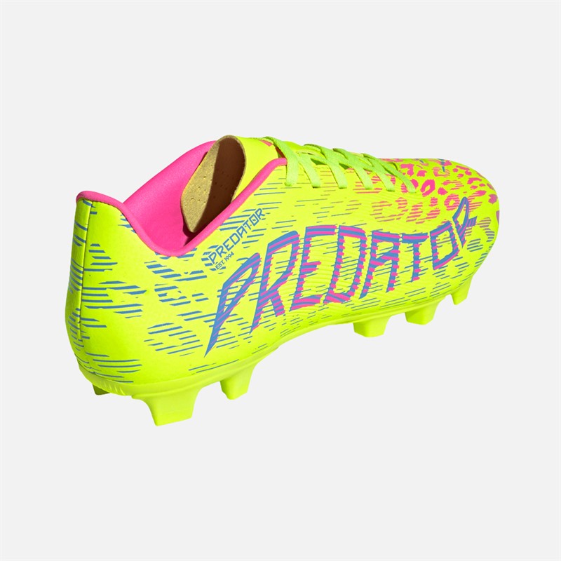 adidas Mens Predator Club FG/MG Firm/Multi Ground Football Boots Lucid Lemon/Blue Fusion/Lucid Pink