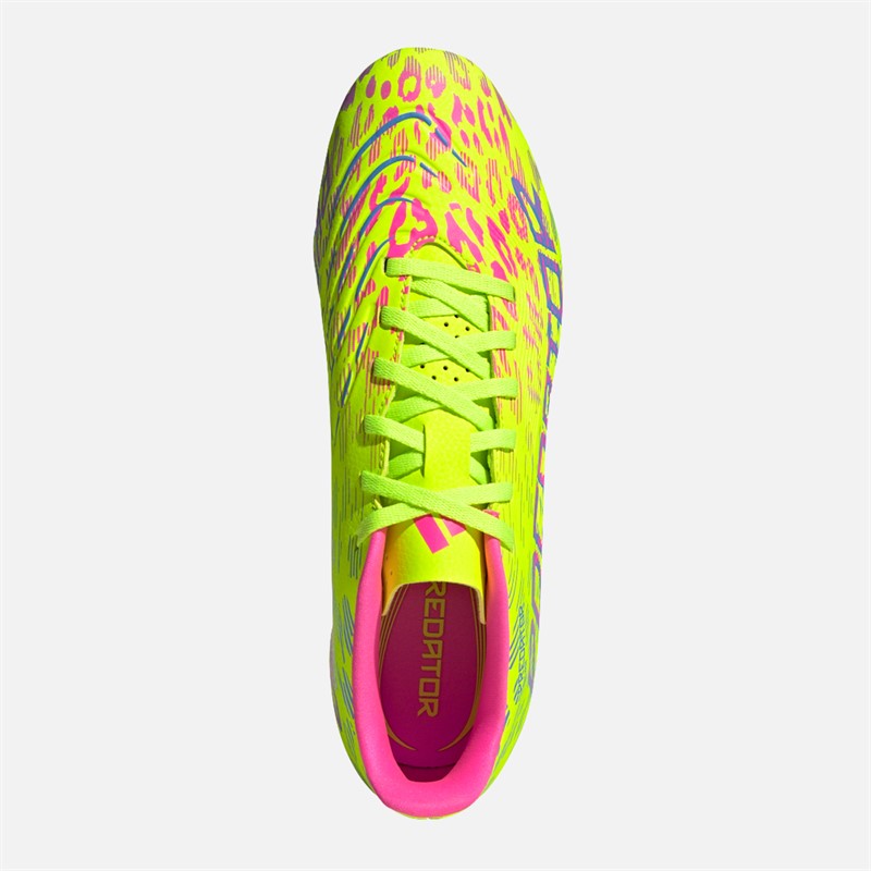 adidas Mens Predator Club FG/MG Firm/Multi Ground Football Boots Lucid Lemon/Blue Fusion/Lucid Pink