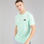 adidas Mens Tech Apparel Colorblock Training T-Shirt Semi Flash Aqua