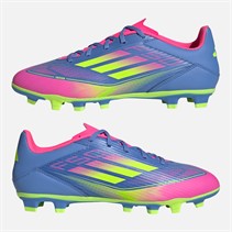 adidas Mens F50 Club FG/MG Firm/Multi Ground Football Boots Blue Fusion/Lucid Lemon/Lucid Pink