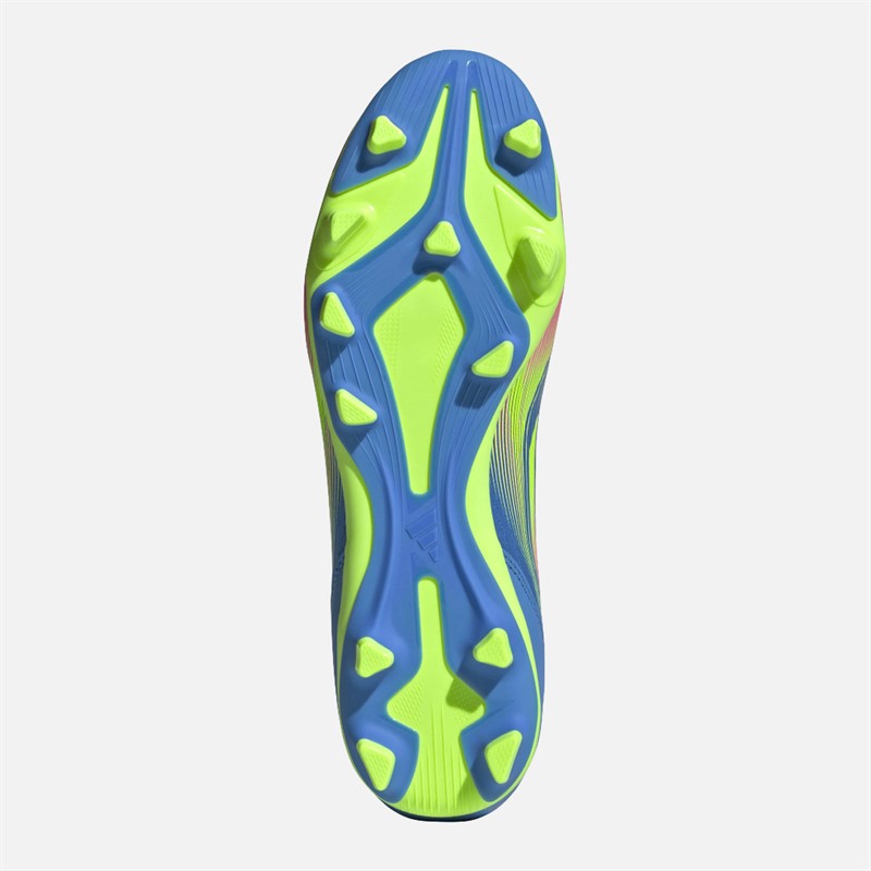 adidas Mens F50 Club FG/MG Firm/Multi Ground Football Boots Blue Fusion/Lucid Lemon/Lucid Pink