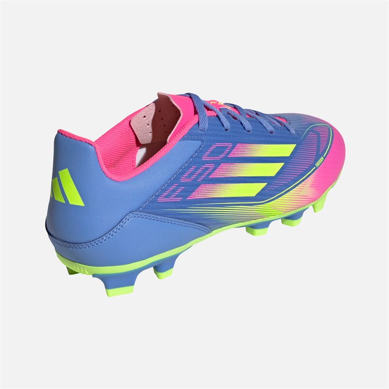 adidas Mens F50 Club FG/MG Firm/Multi Ground Football Boots Blue Fusion/Lucid Lemon/Lucid Pink