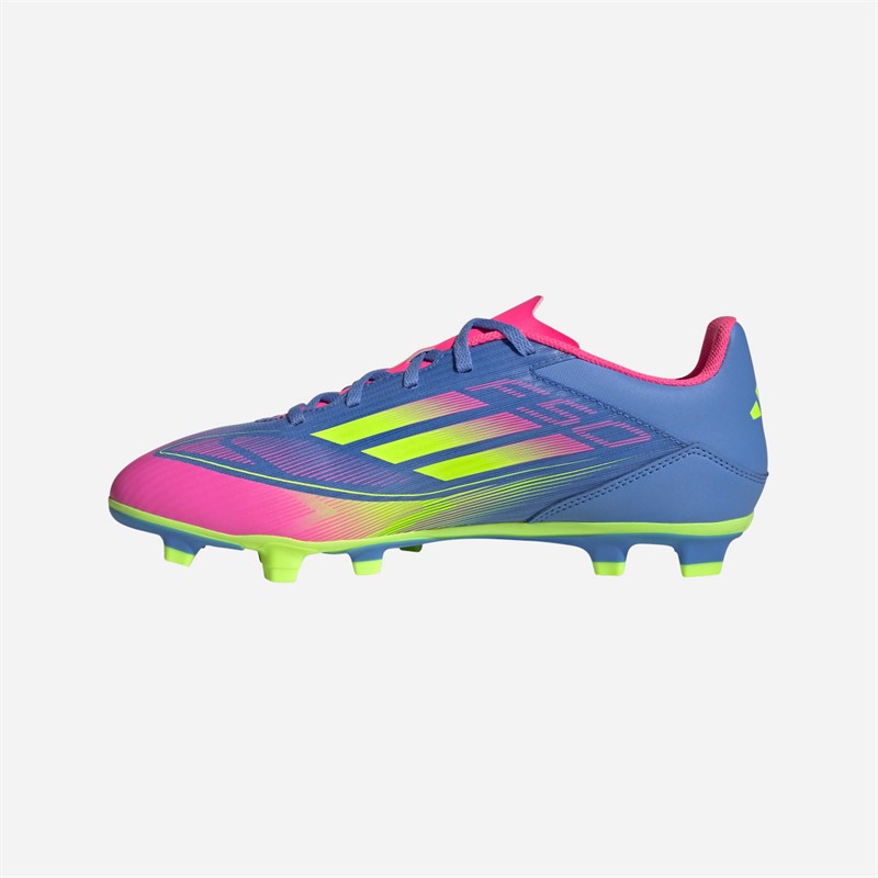 adidas Mens F50 Club FG/MG Firm/Multi Ground Football Boots Blue Fusion/Lucid Lemon/Lucid Pink