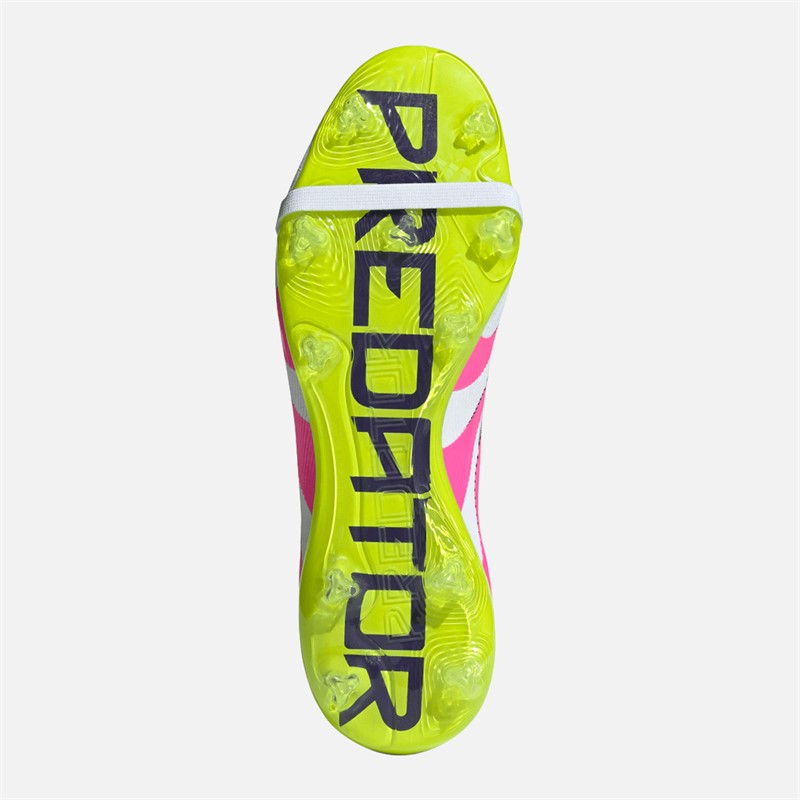adidas Mens Predator Pro FT FG Firm Ground Football Boots Cloud White/Lucid Pink/Lucid Lemon