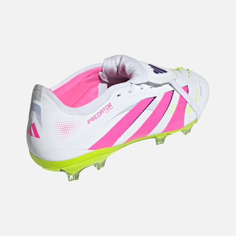 adidas Mens Predator Pro FT FG Firm Ground Football Boots Cloud White/Lucid Pink/Lucid Lemon