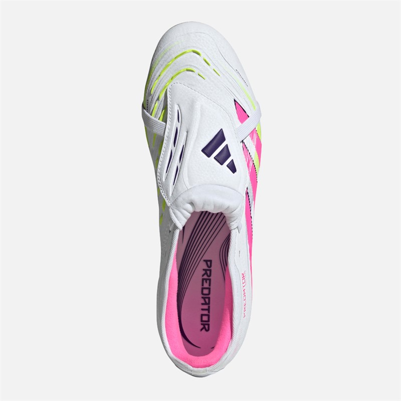 adidas Mens Predator Pro FT FG Firm Ground Football Boots Cloud White/Lucid Pink/Lucid Lemon
