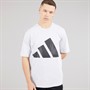 adidas Mens Essentials Big Logo T-Shirt Light Grey Heather/Black