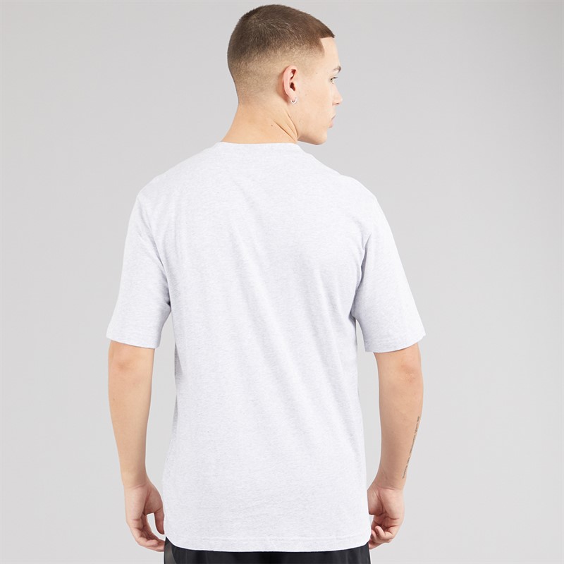 adidas Mens Essentials Big Logo T-Shirt Light Grey Heather/Black