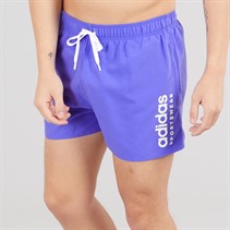 adidas Mens Essentials Logo CLX Swim Shorts Cobalt Blue