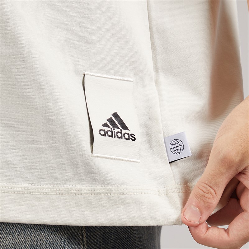 adidas Mens Lounge T-Shirt Cloud White