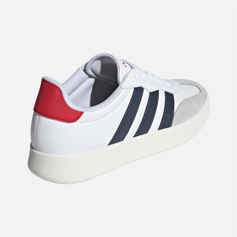 adidas Mens Barreda Trainers White/Shadow Navy/Better Scarlet