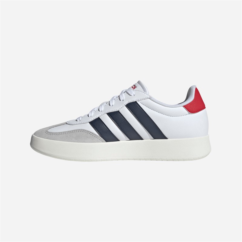 adidas Mens Barreda Trainers White/Shadow Navy/Better Scarlet