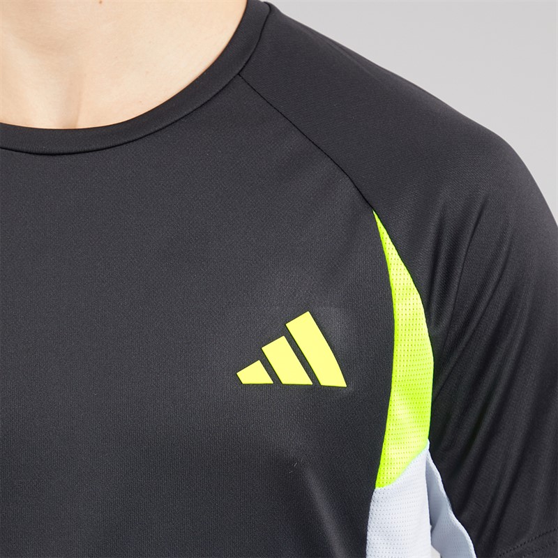 adidas Mens Tech Apparel Colorblock Training T-Shirt Black