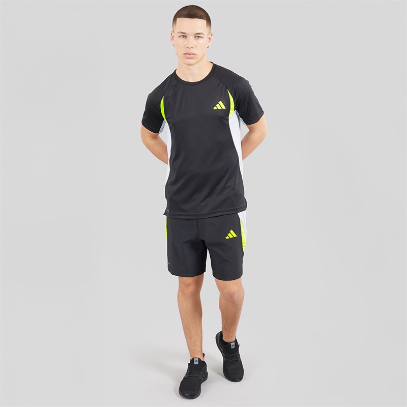 adidas Mens Tech Apparel Colorblock Training T-Shirt Black