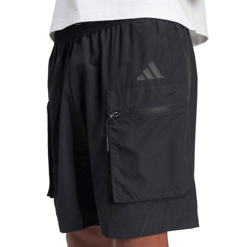 adidas Herren City Escape Gewebte Shorts Schwarz