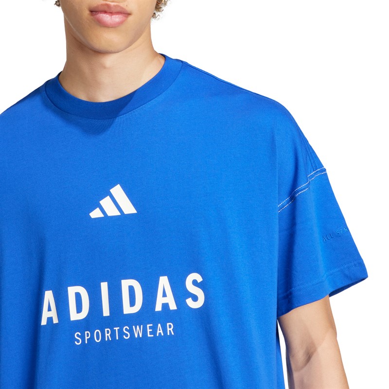 adidas Herren All Szn Grafik T Shirt Royal Blue