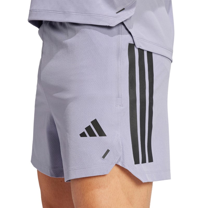 adidas Herren Primelift 3 Streifen Shorts Silver Violet
