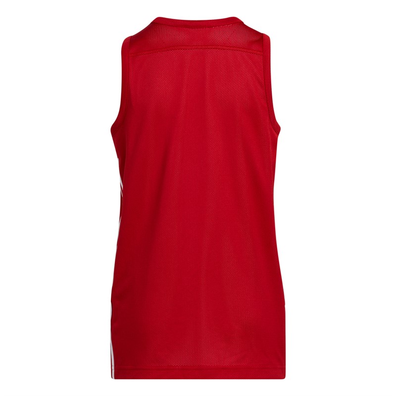adidas Junior 3G Speed Wendbare Basketballtrikot Power Red/Weiß