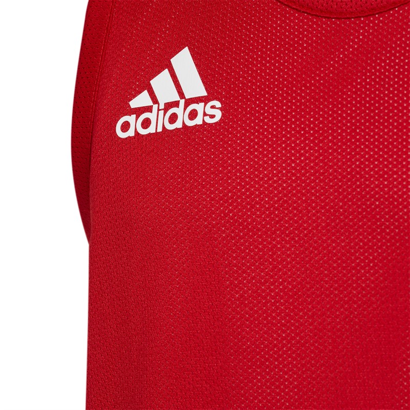 adidas Junior 3G Speed Wendbare Basketballtrikot Power Red/Weiß