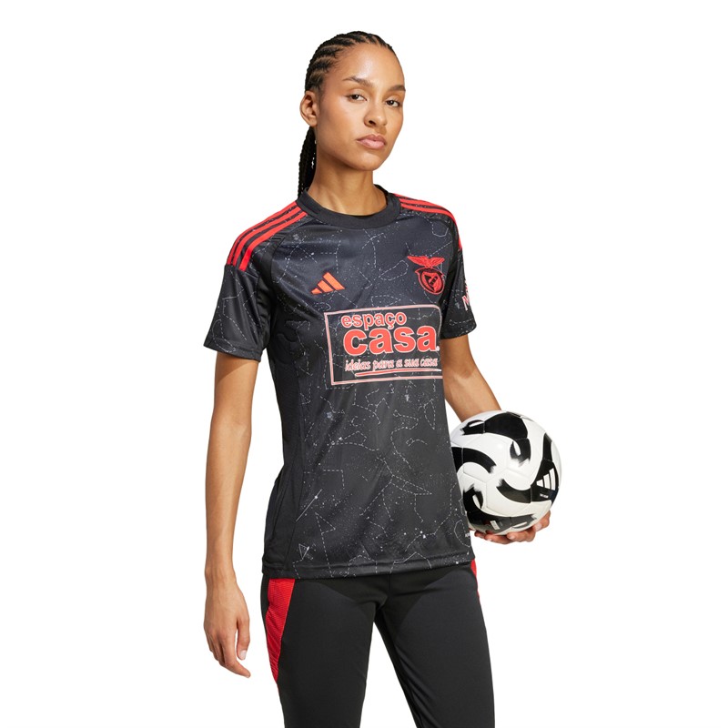 adidas Damen SLB Benfica Auswärts Trikot 24/25 Schwarz