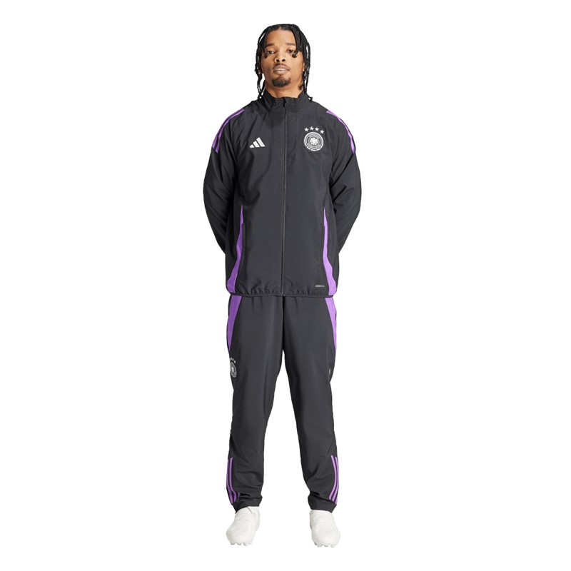 adidas DFB Niemcy 23/24 kurtka przedmeczowa dla niego kolor Czarny