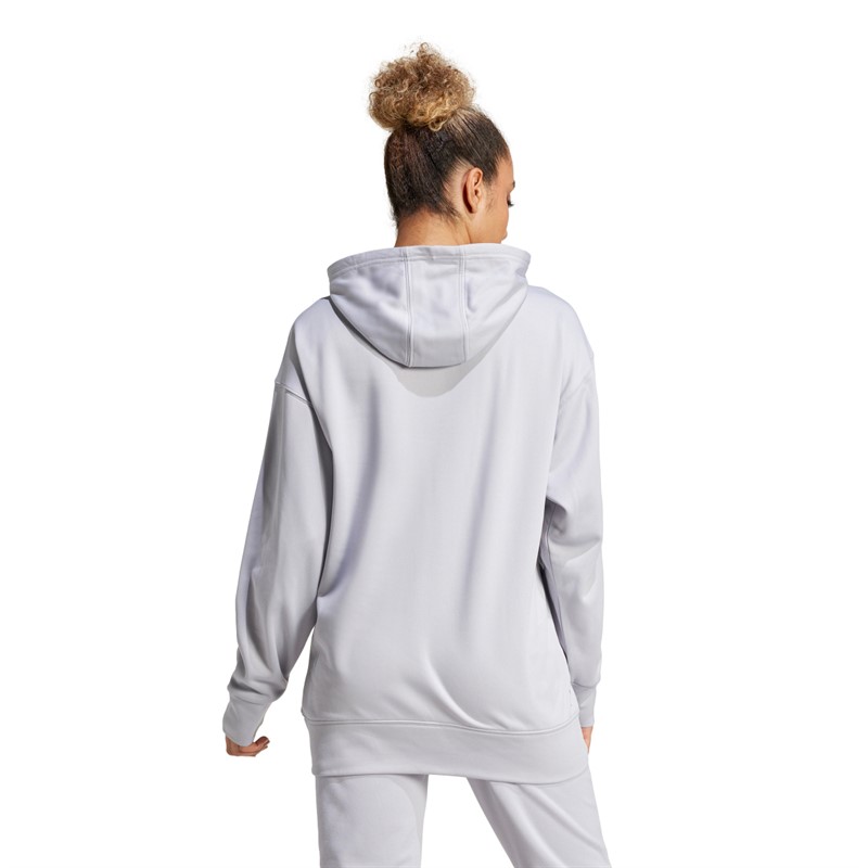 adidas AEROREADY Game And Go Hoodie dla niej kolor Glory Grey/Biały