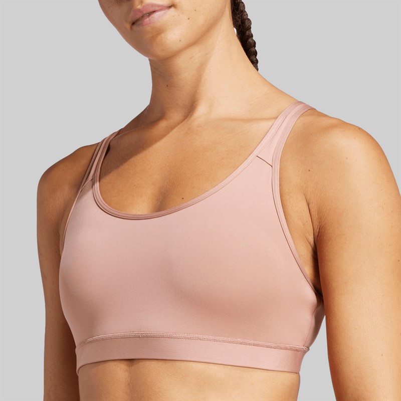 adidas Biustonosz o lekkim wsparciu All Me Essentials dla niej kolor Warm Clay