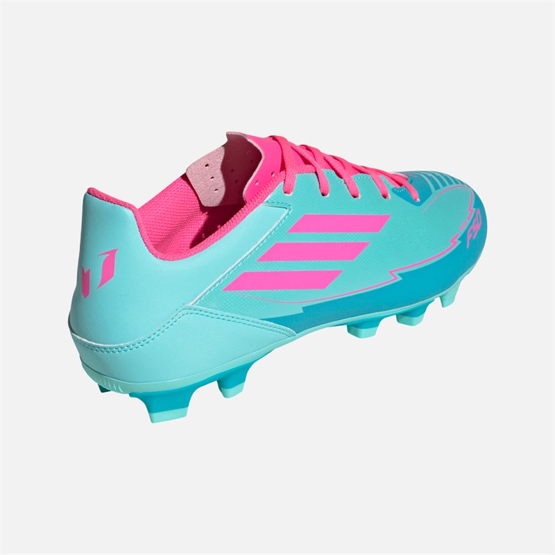 adidas Herren F50 Club Messi FG/MG feste/multidynamische Fußballschuhe Flash Aqua/Lucid Pink/Lucid Cyan