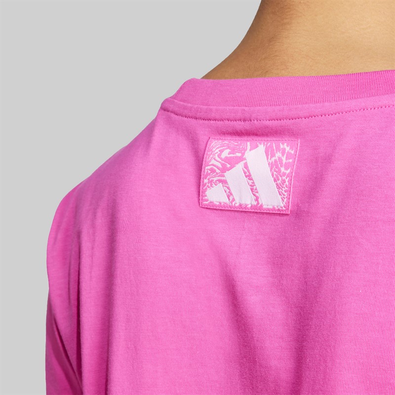 adidas Koszula z nadrukiem graficznym dla niej kolor Semi Lucid Fuchsia