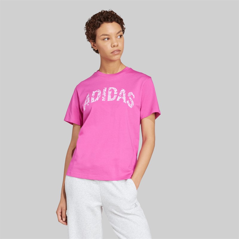 adidas Koszula z nadrukiem graficznym dla niej kolor Semi Lucid Fuchsia