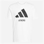 adidas Herren Logo Athen T Shirt Weiß