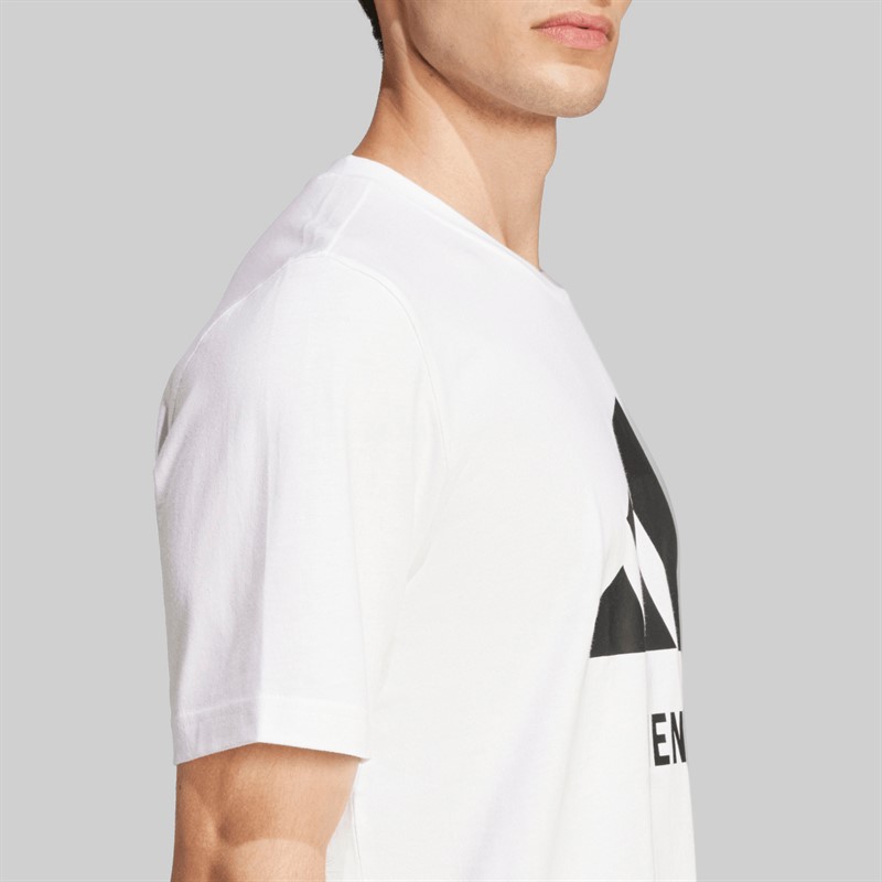 adidas Herren Logo Athen T Shirt Weiß