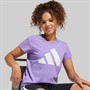 adidas Junior Mädchen Basics Logo T Shirt Violet Fusion/Weiß