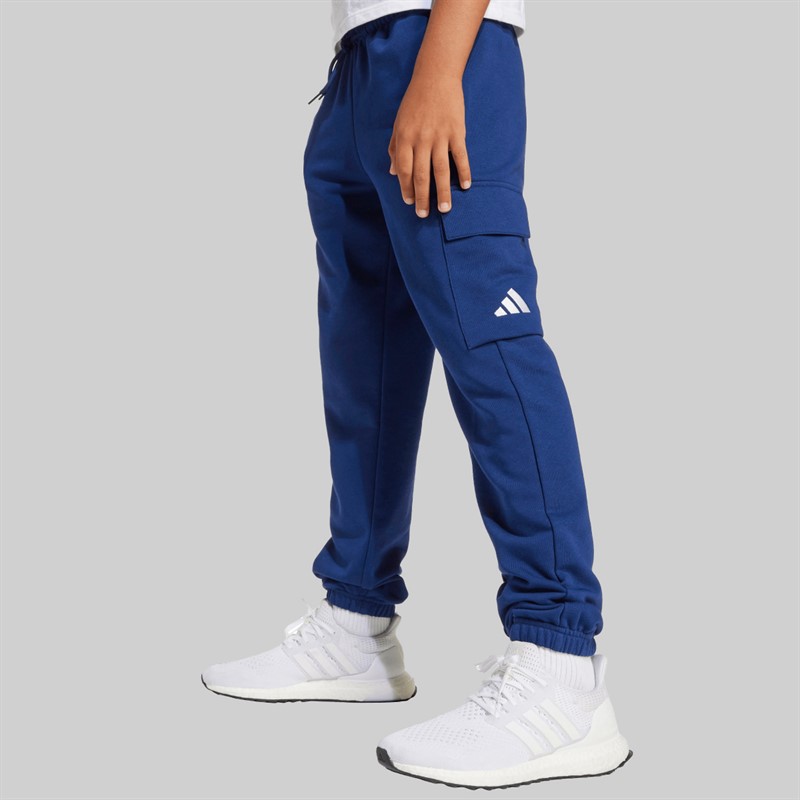adidas Spodnie cargo dresowe dla chłopca kolor Dark Blue/Biały