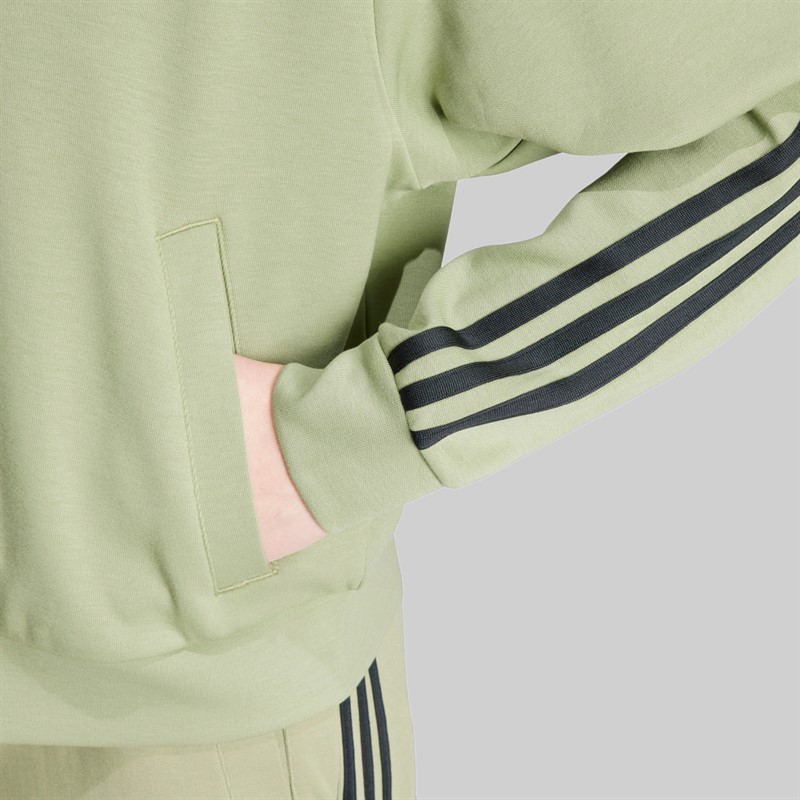 adidas Future Icons 3-Strips Full Zip Hoodie dla niej kolor Tent Green
