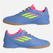 adidas Herren F50 League Hallenfußballschuhe Blue Fusion/Lucid Lemon/Lucid Pink