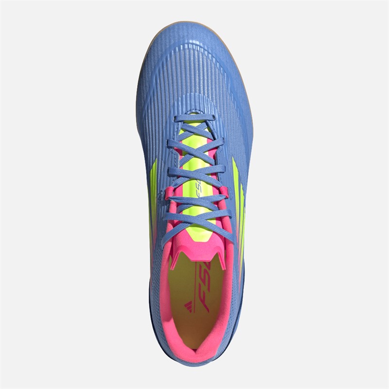 adidas Herren F50 League Hallenfußballschuhe Blue Fusion/Lucid Lemon/Lucid Pink